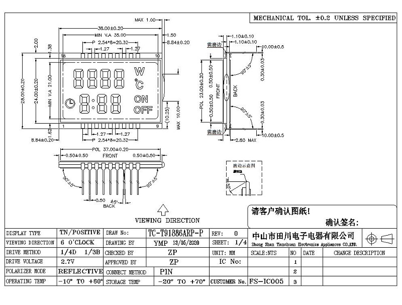 電表LCD液晶屏